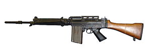  Bopes vapen: Fusil Automatique Léger: Belgiskt lätt automatiskt gevär med kaliber 7,62. 